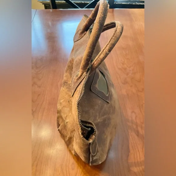 Vintage Leather Bowling Ball Bag - Picture 4 of 15